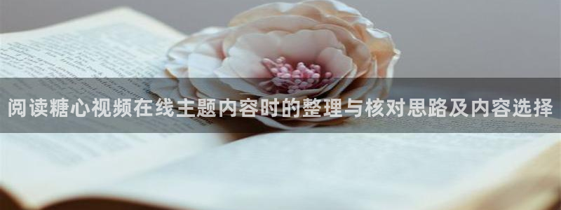破解版糖心：阅读糖心视频在线主题内容时的整理与核对思路及内容选择